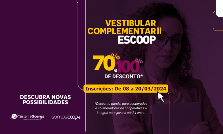Vestibular Complementar II da Escoop tem inscrições abertas
