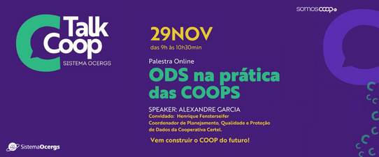 Inscrições abertas para o TalkCoop de novembro