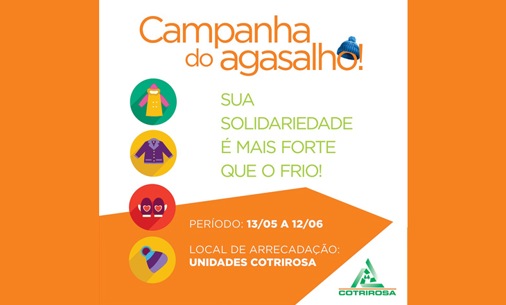 Cotrirosa realiza Campanha do Agasalho