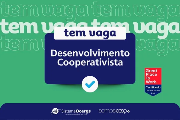 Sistema Ocergs abre vagas em desenvolvimento cooperativista